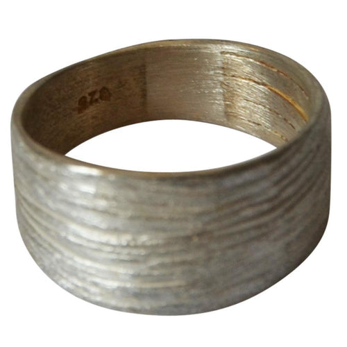 Silberring 925 Sterlingsilber Bandring Linien 10mm - chic - net.de