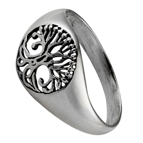 Silberring 925er Sterling Silber Designer Ringe Schmuck glänzend poliert Baum - chic - net.de