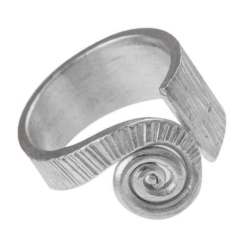 Silberring 925er Sterling Silber Designer Ringe Schmuck Schnecke gerillt - chic - net.de