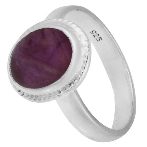 Silberring Amethyst 10 mm lila oval Zopf Rand 925er Sterling Silber Stein Ringe Schmuck - chic - net.de