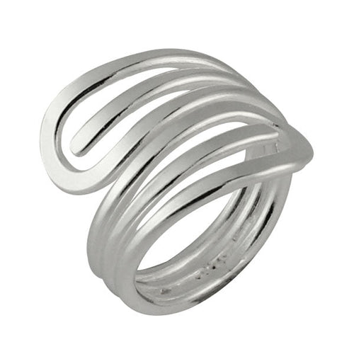 Silberring Band abgerundet glänzend 925er Sterling Silber Designer Ringe Schmuck - chic - net.de