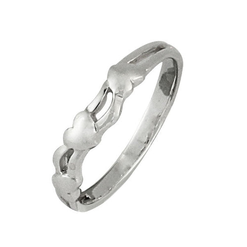 Silberring Band drei Herzen 925er Sterling Silber Designer Ringe Schmuck - chic - net.de