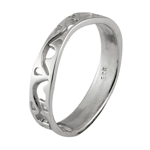 Silberring Bandring Wellen Tropfen 925er Sterling Silber Designer Ringe Schmuck - chic - net.de