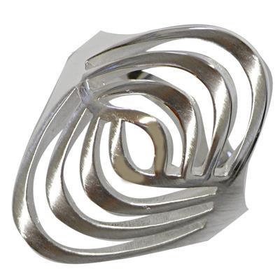 Silberring Bögen Kreise groß Ring aus 925er Sterling Silber Damen Designer Schmuck Ringe - chic - net.de