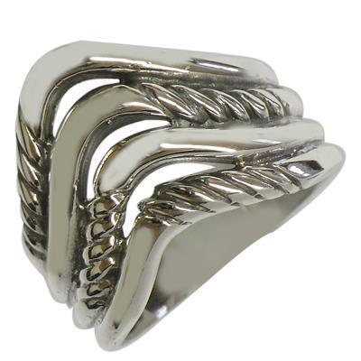 Silberring Dreieck Kordel Ringe Ring Silberschmuck 925er Sterling Silber Damen Designer Schmuck - chic - net.de