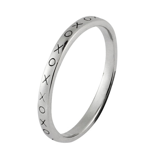 Silberring dunkel Kreis x Muster 925er Sterling Silber Designer Ringe Schmuck - chic - net.de