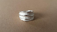 Load image into Gallery viewer, Silberring Einkerbungen matt massiv 925er Sterling Silber Damen Silberschmuck Ringe - chic - net.de
