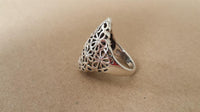 Load image into Gallery viewer, Silberring filigran Blumen Ornamente breit Ring 925er Sterling Silber Damen Schmuck Ringe - chic - net.de
