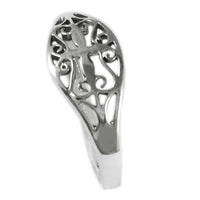 Load image into Gallery viewer, Silberring filigran Kreuz Mandel Band Ring 925er Sterling Silber Damen Schmuck Ringe - chic - net.de

