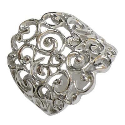 Silberring filigran Ornamente Muster glänzend Ring 925er Sterling Silber Damen Schmuck Ringe - chic - net.de