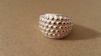 Load image into Gallery viewer, Silberring Halbkugeln gewölbt Band Ring 925er Sterling Silber Damen Herren Kugel Designer Schmuck - chic - net.de
