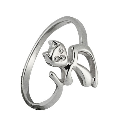 Silberring Katze filigran glänzend 925er Sterling Silber Designer Ringe Schmuck - chic - net.de