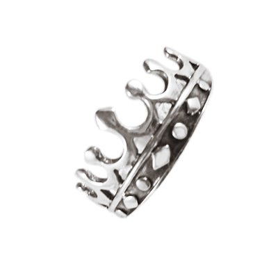 Silberring Krone dunkel oxidiert 925er Sterling Silber Damen Silberschmuck Ringe - chic - net.de