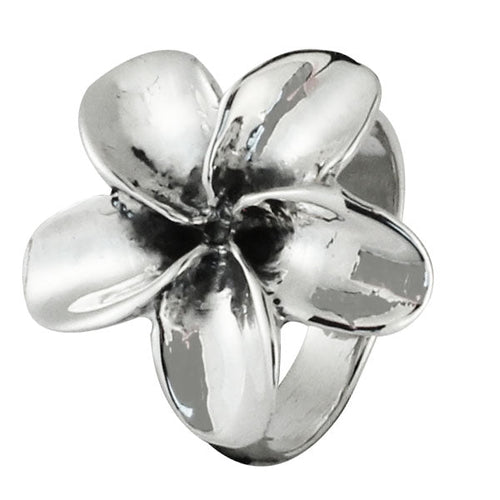 Silberring Lilie fünfblättrig dick 925er Sterling Silber Designer Ringe Schmuck - chic - net.de