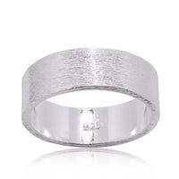 Load image into Gallery viewer, Silberring Maserung rau gebürstet massiv Ringe 925 - chic - net.de
