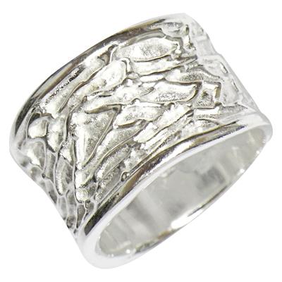 Silberring massiv hell oxidiert aufgeraut 925er Sterling Silber Damen Silberschmuck Ringe - chic - net.de