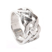 Cargar imagen en el visor de la galería, Silberring Netz Schleifen Ringe 925 Sterling keltisch Knoten Bandringe - chic - net.de
