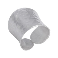 Load image into Gallery viewer, Silberring offen verstellbar breit 25mm gehämmert Ringe 925 Sterling Silber Ring - chic - net.de
