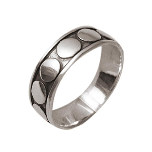 Silberring Ringe Punkte dunkel oxidiert aus 925er Sterling Silber Damen Silberschmuck - chic - net.de