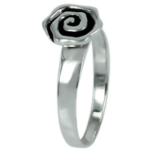 Silberring Spirale kantig dunkel oxidiert Ringe Rose - chic - net.de