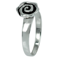 Load image into Gallery viewer, Silberring Spirale kantig dunkel oxidiert Ringe Rose - chic - net.de
