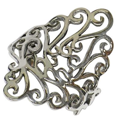 Silberring Spiralmuster groß filigran Ring 925er Sterling Silber Damen Schmuck - chic - net.de