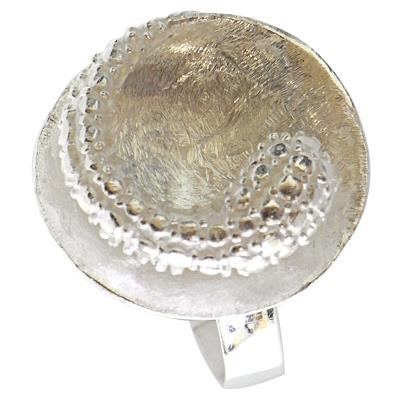 Silberring Spiralmuster Kreise hell oxidiert 925er Sterling Silber Damen Silberringe - chic - net.de