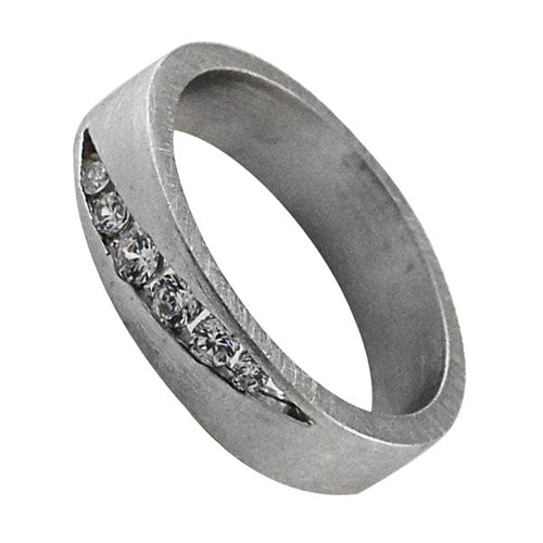 Silberring Textur Schlitz Zirkonia Kristall Steine 925er Sterling Silber Designer Ringe Schmuck - chic - net.de