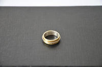 Load image into Gallery viewer, Silberring vergoldet 925 Sterlingsilber gebürstet Ring 7mm - chic - net.de
