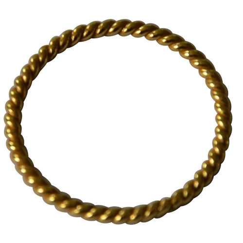 Silberring vergoldet schmal Seil Optik 1mm gold - chic - net.de