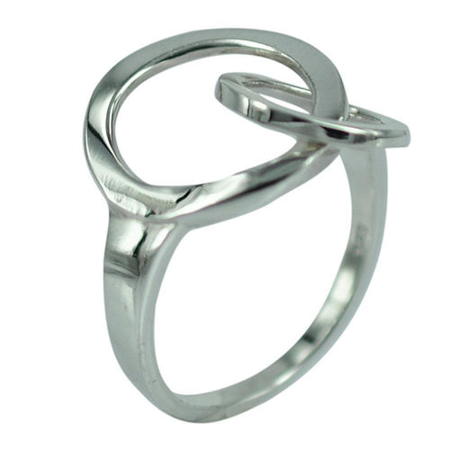 Silberring zwei Kreise ineinander schmal Ringe 925 - chic - net.de