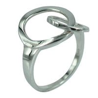 Load image into Gallery viewer, Silberring zwei Kreise ineinander schmal Ringe 925 - chic - net.de
