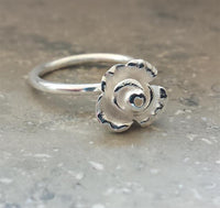 Load image into Gallery viewer, Silberringe Rose weiß glänzend 925 Sterling Damen - chic - net.de

