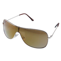 Cargar imagen en el visor de la galería, Sonnenbrille Piloten Monoscheiben schmal Brille Metall verspiegelt 400 UV unisex - chic - net.de
