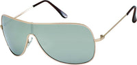 Cargar imagen en el visor de la galería, Sonnenbrille Piloten Monoscheiben schmal Brille Metall verspiegelt 400 UV unisex - chic - net.de
