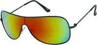 Cargar imagen en el visor de la galería, Sonnenbrille Piloten Monoscheiben schmal Brille Metall verspiegelt 400 UV unisex - chic - net.de
