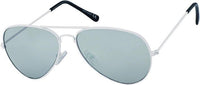 Load image into Gallery viewer, Sonnenbrille Piloten verspiegelt schwarz grün weiß 400UV - chic - net.de
