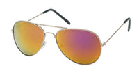 Load image into Gallery viewer, Sonnenbrille Pilotenbrille 400 UV verspiegelt golden Doppelsteg pink grün gelb blau - chic - net.de
