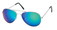 Load image into Gallery viewer, Sonnenbrille Pilotenbrille 400 UV verspiegelt golden Doppelsteg pink grün gelb blau - chic - net.de
