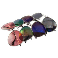 Load image into Gallery viewer, Sonnenbrille Pilotenbrille getönt verspiegelt Laser Unisex Brille 400 UV - chic - net.de
