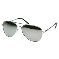 Load image into Gallery viewer, Sonnenbrille Pilotenbrille silbern verspiegelt 400UV Steg eckig Retro Style - chic - net.de
