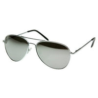 Load image into Gallery viewer, Sonnenbrille Pilotenbrille silbern verspiegelt 400UV Steg eckig Retro Style - chic - net.de
