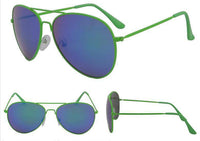 Cargar imagen en el visor de la galería, Sonnenbrille Pilotenbrille verspiegelt bunt Metall Unisex Brille 400 UV - chic - net.de

