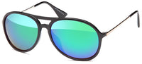 Cargar imagen en el visor de la galería, Sonnenbrille Pilotenbrille verspiegelt schwarz Unisex abgerundet 400 UV Retro - chic - net.de
