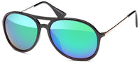 Cargar imagen en el visor de la galería, Sonnenbrille Pilotenbrille verspiegelt schwarz Unisex abgerundet 400 UV Retro - chic - net.de

