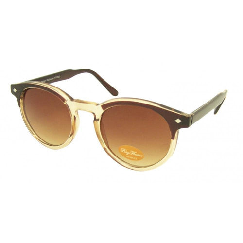 Sonnenbrille Round Panto Eyebrow Style 400UV getönt Raute - chic - net.de