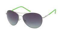 Cargar imagen en el visor de la galería, Sonnenbrille Unisex Pilotenbrille bunt Pornobrille Fliegerbrille getönt 400UV silber - chic - net.de
