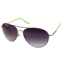 Cargar imagen en el visor de la galería, Sonnenbrille Unisex Pilotenbrille bunt Pornobrille Fliegerbrille getönt 400UV silber - chic - net.de
