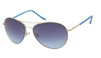 Cargar imagen en el visor de la galería, Sonnenbrille Unisex Pilotenbrille bunt Pornobrille Fliegerbrille getönt 400UV silber - chic - net.de
