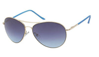 Cargar imagen en el visor de la galería, Sonnenbrille Unisex Pilotenbrille bunt Pornobrille Fliegerbrille getönt 400UV silber - chic - net.de
